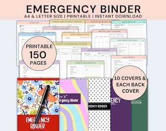 End of Life Planner Printable, Emergency Binder Planner, Just In Case Emergency Organizer, What if Binder Bundle, Life Binder, Family Binder
