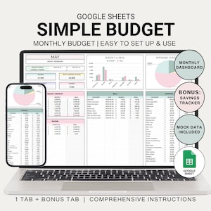 Monthly Budget Spreadsheet Google Sheets Budget Expense and Income Tracker Spreadsheet Personal Finance Tracker Budget Template Bill Tracker