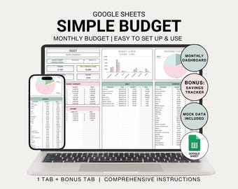 Monthly Budget Spreadsheet Google Sheets Budget Expense and Income Tracker Spreadsheet Personal Finance Tracker Budget Template Bill Tracker
