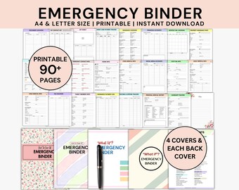 Emergency Binder Planner Printable, Just In Case Emergency Organizer, What if Binder Bundle, Life Binder, Family Binder, Household Planner