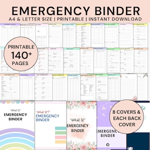 End of Life Planner Printable,  Emergency Binder Planner, Just In Case Emergency Organizer, Family Binder, Household Binder, Home Binder PDF