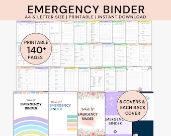 End of Life Planner Printable,  Emergency Binder Planner, Just In Case Emergency Organizer, Family Binder, Household Binder, Home Binder PDF