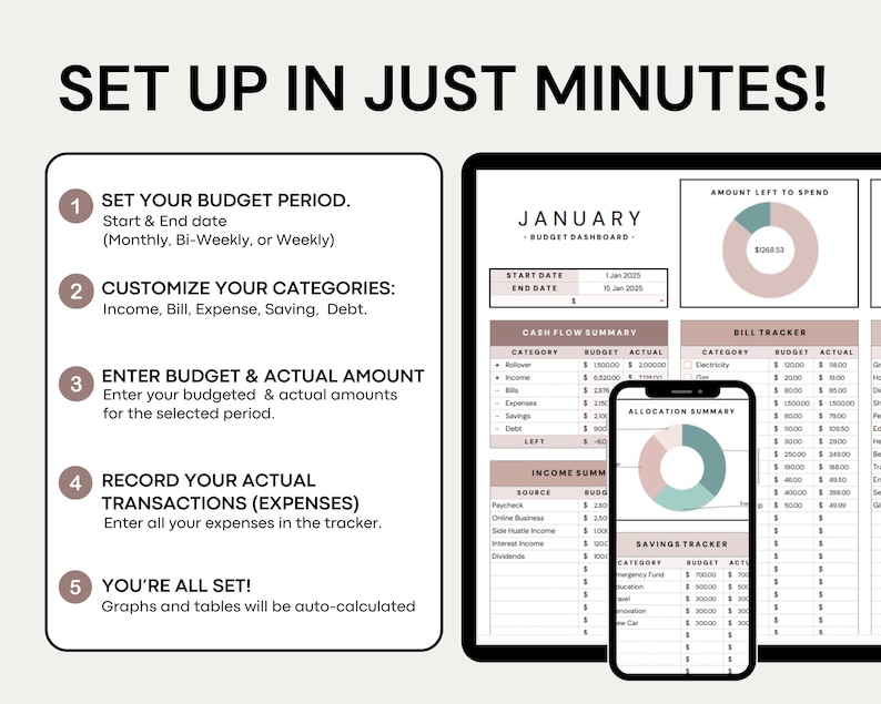 Paycheck Budget Google Sheets Template