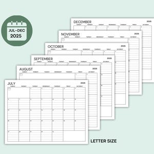 2025 Calendar Printable Lined Calendar 2025 Monthly Planner PDF Letter 2025 Calendar Printable Lined Calendar 2025 Monthly Planner PDF Letter