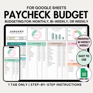 Paycheck Budget Spreadsheet Monthly Weekly Budget Google Sheet Biweekly Budget by Paycheck Template Simple Budget Income and Expense Tracker