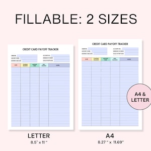 fillable credit card payoff tracker personal finance debt management tracker fillable pdf