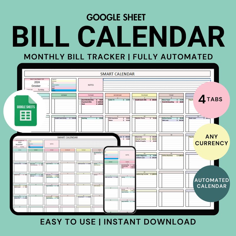 Excel Calendar Dynamic - Etsy