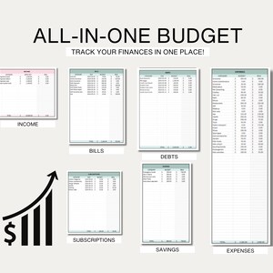 Pu&ograve; includere: Un tracker di budget stampabile con sezioni per entrate, bollette, debiti, abbonamenti, risparmi e spese. Il tracker &egrave; progettato per aiutarti a tenere traccia delle tue finanze in un unico posto.