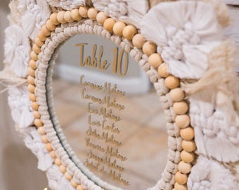 Wedding Seat Chart Decal