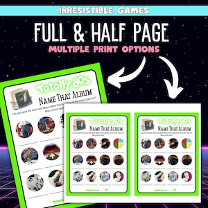 Print games in full or half page options.