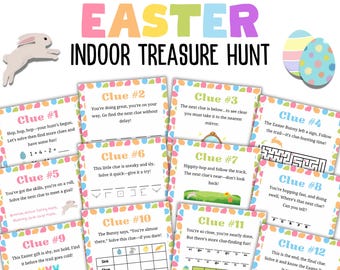 Ostern Indoor-Schatzsuche für ältere Kinder | Kids und Teens Schnitzeljagd | Oster-Aktivität für Tweens | Osterspiele und Puzzles