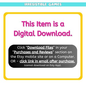 This item is a digital download. Click "Download Files" in your purchases and reviews sections on the Etsy mobile site or on a Computer. OR click the link in the email you will receive after purchase.