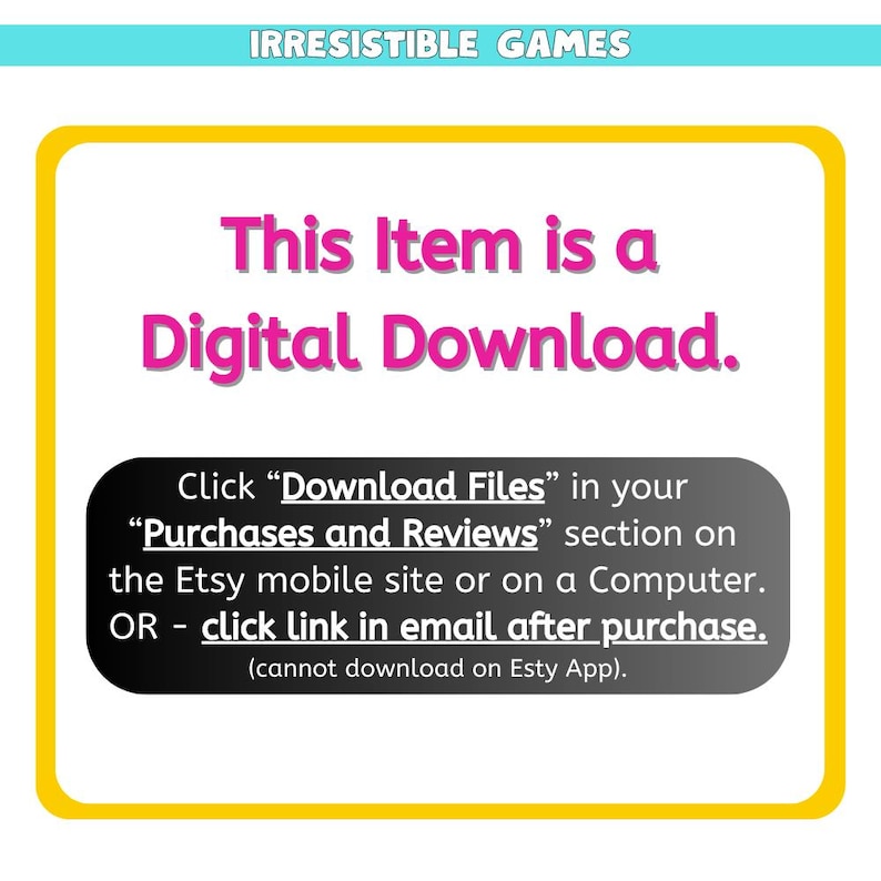 This item is a digital download. Click "Download Files" in your purchases and reviews sections on the Etsy mobile site or on a Computer. OR click the link in the email you will receive after purchase.