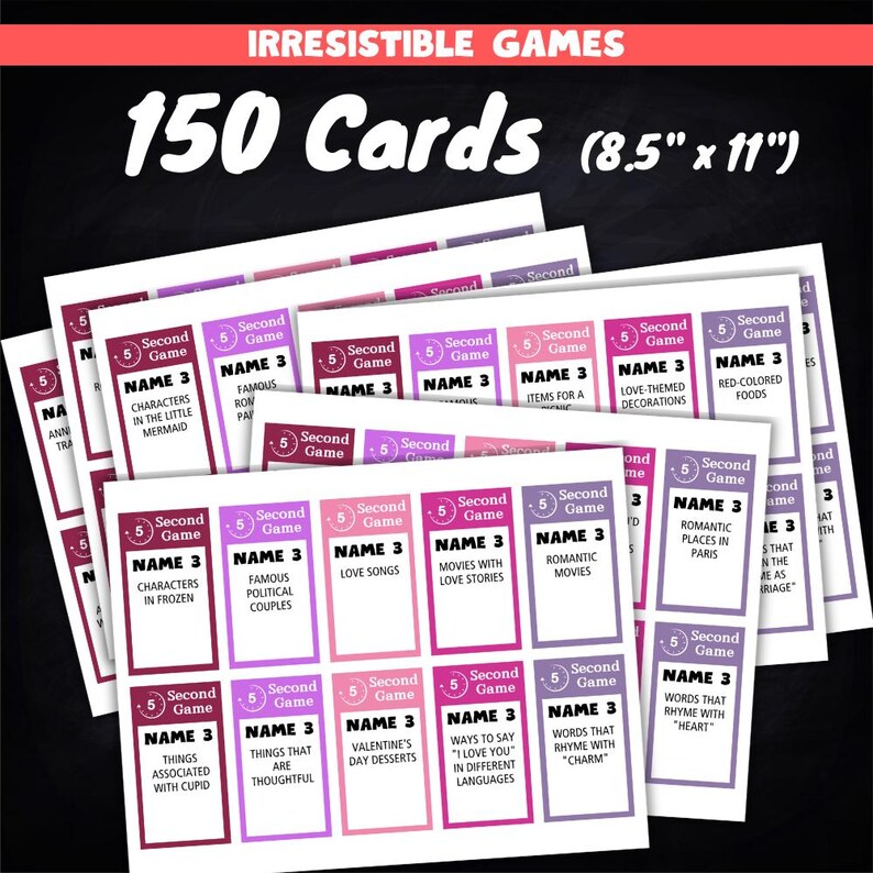 Valentine's 5 Second Game | Valentine's Activity for Kids and Adults ...