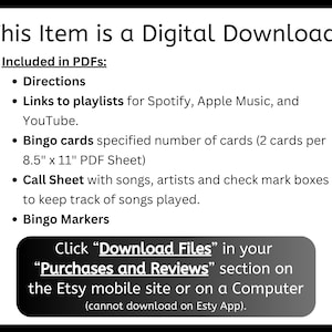 This item is a digital download and includes 2 PDFs. Download your file in your "Purchases and Reviews" section on the Etsy mobile site or on a computer (not available for download directly on the Etsy app).