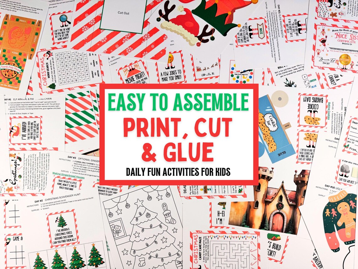 Printable Elf Kit 24 Days Bundle | Christmas Elf Props Kit | Christmas ...