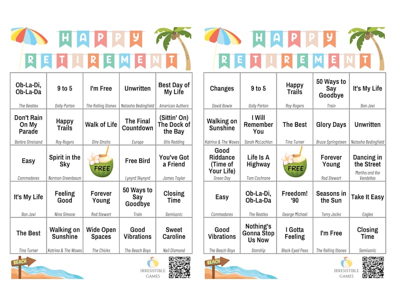 Sample of a page with 2 cards on it.