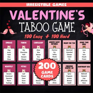 Valentinstag Tabu Spiel | Verbotene Wörter Familie Valentinstag Spiel | Die Spiele von Galentine | Lehrer-und Klassenzimmer Spiele | Alle Altersgruppen