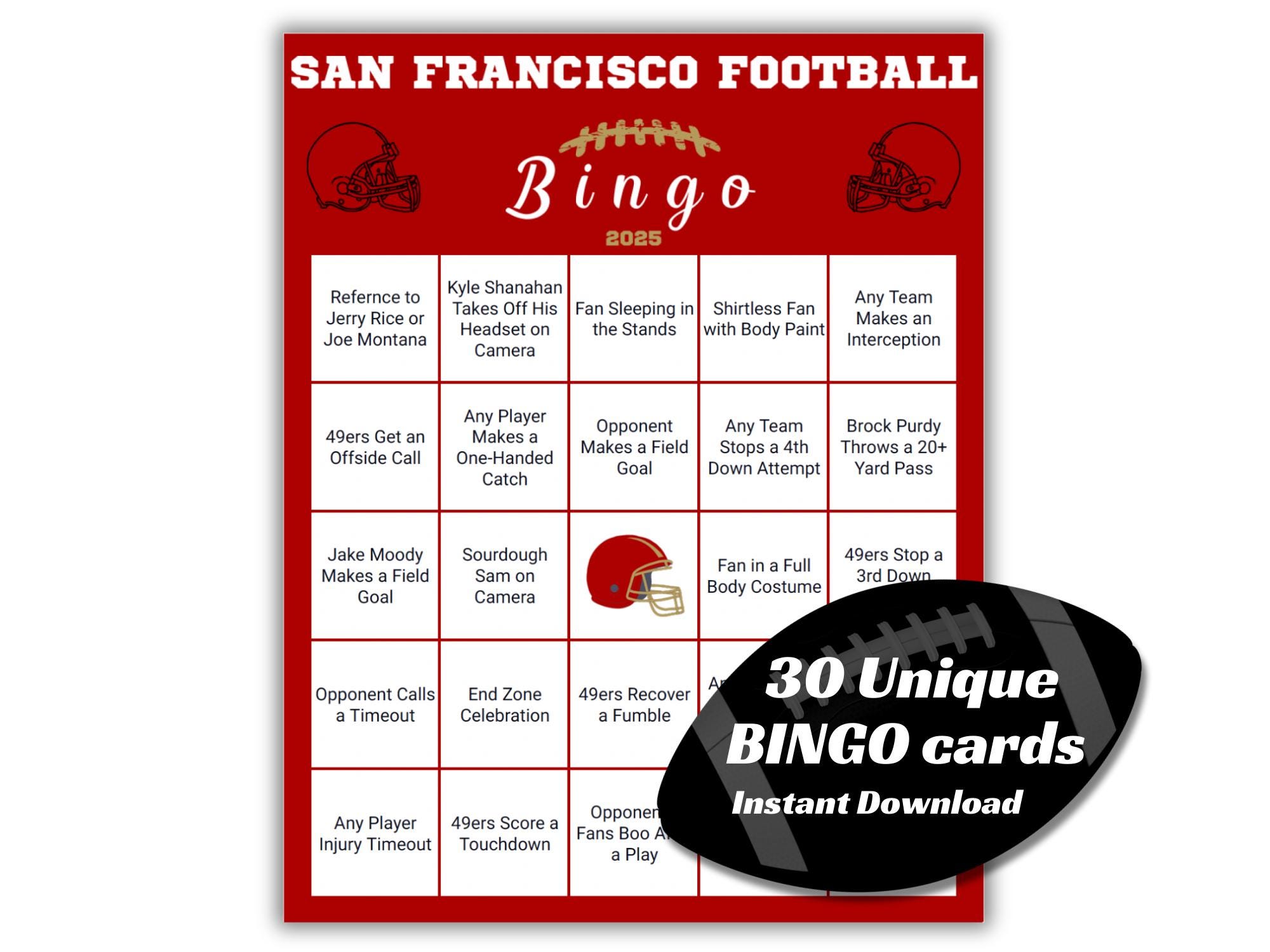 Fußball Bingo-Spiel - 24 Karten Für Partys & Events