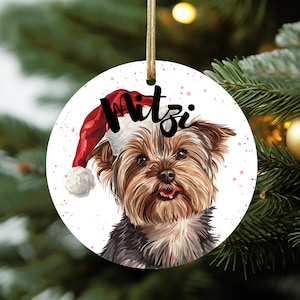 Personalised Christmas dog ornaments