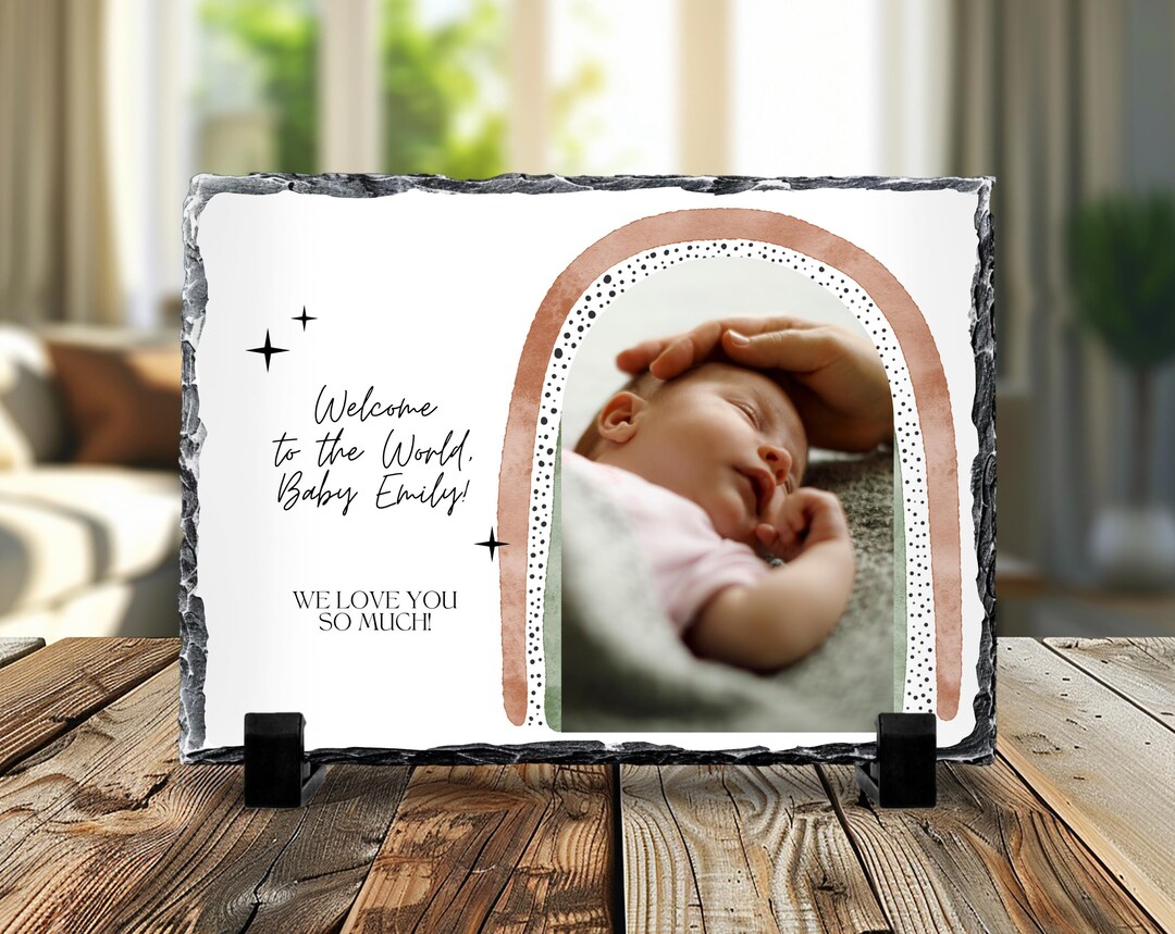 Personalized Photo Slate: Rustic Keepsake Gift - Etsy