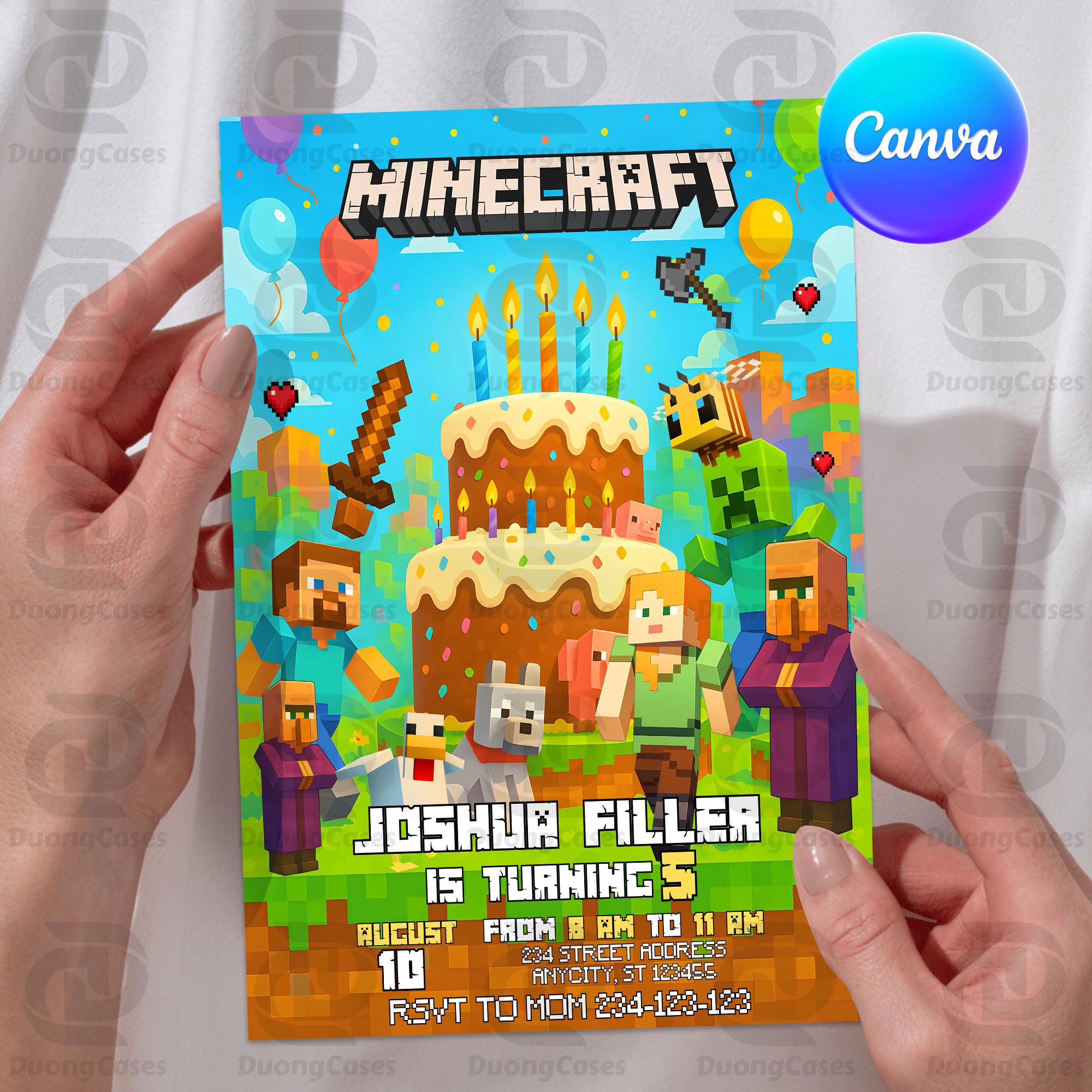 DUONGCASES Minecraft Digital Invitation