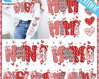 Mamá Nana Mimi de San Valentín personalizada, PNG de San Valentín personalizada, PNG del Día de San Valentín, Lazo de coqueta de mamá de San Valentín