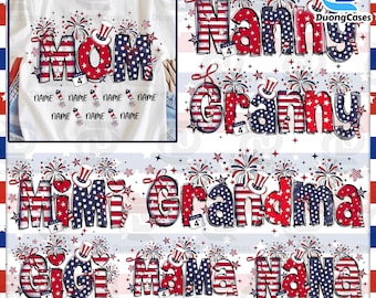American Mama Coquette Png Bundle, Retro American Independence Png, 4th of July Mom Png, Stars Stripes, USA Nana Mimi Gigi Png