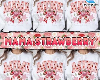 Bundle Mama Strawberry Coquette Png, Strawberry Mama Nana Mimi Gigi Png Bundle, First Summer, Trendy Mom Spring Png, Strawberry Festival Png