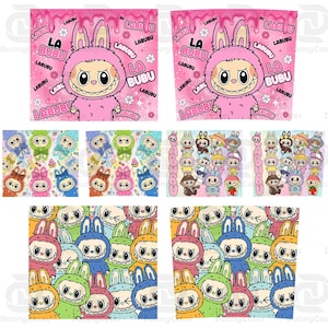 Funny Cartoon Character Wrap Design Bundle Png, Trending Cartoon ...