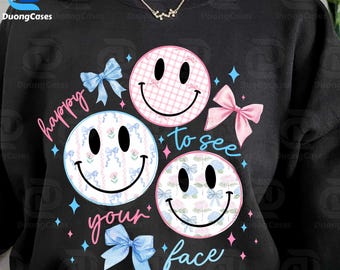 Kokette Glücklich, Ihr Gesicht Png zu sehen, adrette Lehrerin, Lehrer-Zurück zu Schule Png, Grandmillenial ästhetischer Lehrer-Shirt Design, zurück zu Schule