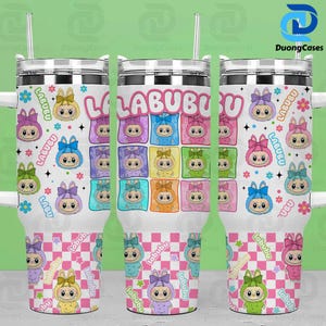 Trending Cartoon 40oz Skinny Tumbler Wrap, Funny Catoon Tumbler Png, Doll Characters Tumbler Gift for Friends, Cartoon Tumbler 40 Oz Png