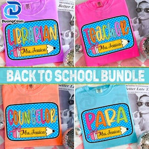 Neon Checkered Teacher Png Bundle, Teacher Png Sublimation, Teacher Shirt Design,Teacher Appreciation Png, Boho Wildflowers Png, Teacher Png