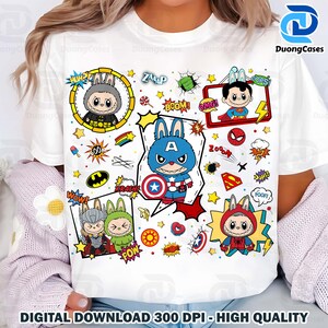 Trending Cartoon Character Design, Perfect Gift for Kids, Funny Cartoon Png, Superhero Doll Characters Png, Cartoon Kid Shirt Png, Superhero