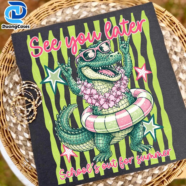 Alligator Script Schools Out for Summer Png, Last Day of School Png, Later Gator Png ...