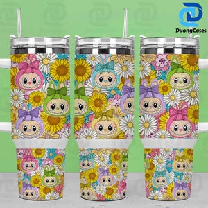 Trending Cartoon 40oz Skinny Tumbler Wrap, Funny Catoon Tumbler Png, Doll Characters Tumbler Gift for Friends, Cartoon Tumbler 40 Oz Png