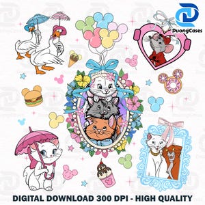 Couple Cat, Cartoon Shirt Png, Coquette Silly Goose Png, Animal Kingdom, Cartoon Cats Coquette Heart Mirror with Bow Png, Movie Lover Png