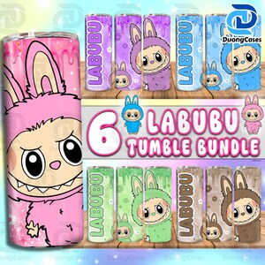 Funny Cartoon Character Wrap Design Bundle Png, Trending Pink Cartoon Character Design, Perfect Gift for Kids, Digital File