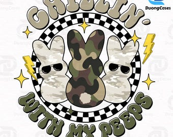 Chillin With My Peeps Camo Easter Png, Girl Easter Camo Png, Bunny Kids Easter Png, Easter Camo Png, Coquette Bow, Easter Bunny Png