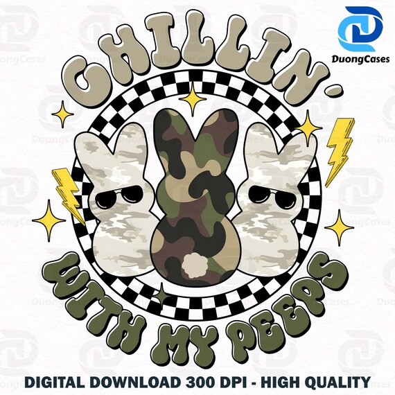 Chillin With My Peeps Camo Easter Png, Girl Easter Camo Png, Bunny Kids Easter Png, Easter Camo Png, Coquette Bow, Easter Bunny Png