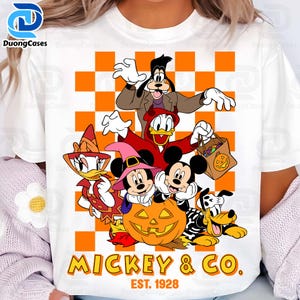 Halloween Maus Und Freund Png Sublimation, Cartoon Halloween Png, Familie Halloween Ausflug Png, Süßes oder Saures Png