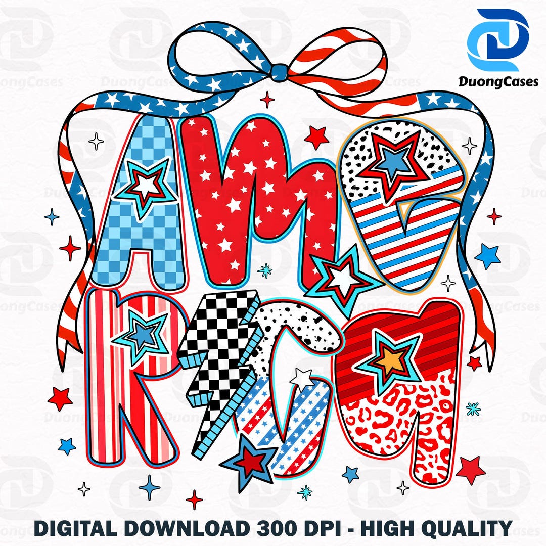Retro America Coquette Png, 4th of July Png, America Checkered Png ...