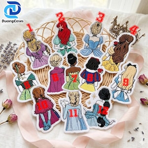 Embroidered Custom Princess Characters Patch, Magical Land Castle Iron On Patch, Theme Park Vacation Badge For Hats Backpack, Birthday Gift
