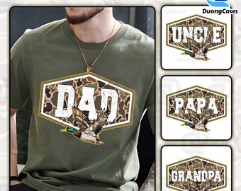 Preppy Camo Daddy Checkered PNG Bundle, Father's Day png, Camo Flying Mallard Duck PNG, Pop/ Uncle Duck Hunting, Mallard png, Hunting png
