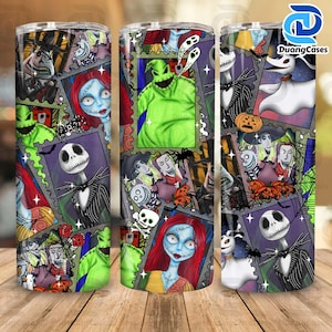Halloween Movies 20Oz Tumbler Wrap, Spooky Season Tumbler Wrap, Halloween Nightmare Png, Couple Halloween Tumbler