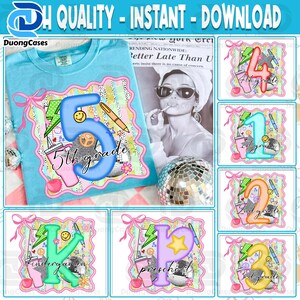 Preppy Back to School Bundle PNG, Coquette Teacher First Day of School Shirt Design, Girly Pencil Back To School, Pre-k 1st/2nd/3rd Grade