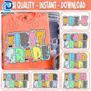 Preppy Back to School Bundle PNG, Coquette Teacher First Day of School Shirt Design, Girly Pencil Back To School, Pre-k 1st/2nd/3rd Grade