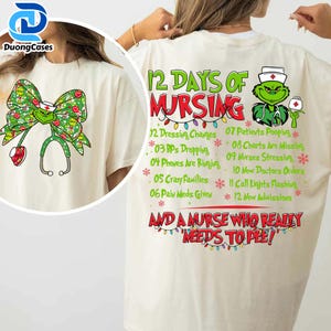 Coquette Nurse Christmas Png, Green Mean Guy Nurse Png, Nurse Christmas Movie Png, Holiday Gift For Nurse, Christmas Nurse Png