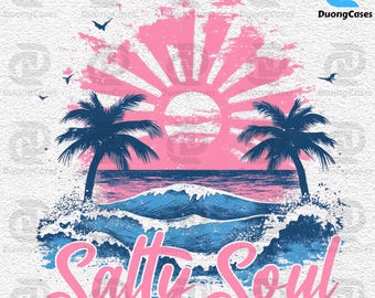 Summer Salty Soul Png, Trendy Summer Png, Beach Png, Funny Sarcastic Png, Beach Vibes Png, Aesthetic Summer Png, Summer Vibes Png