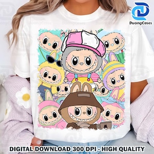 Trending Pink Cartoon Character Design, Perfect Gift for Kids, Easter Coquette Bow Doll For Kids Girls Png, Funny Easter Day, Digital File